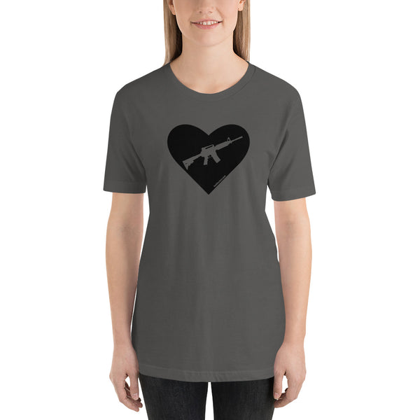 AR On My Heart - Black - Short-Sleeve Unisex T-Shirt