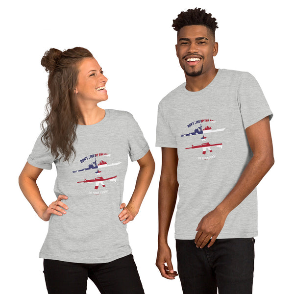 Don't Give Up The Ship Or Your Guns - Flag Print Tee