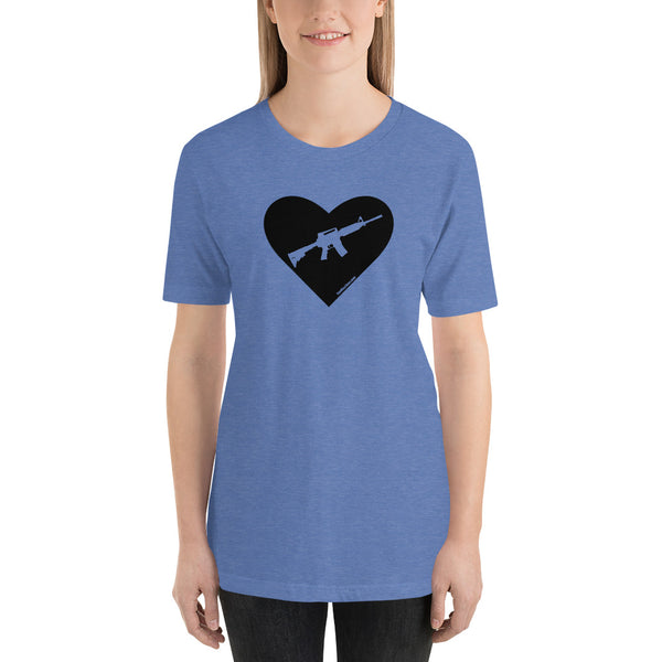 AR On My Heart - Black - Short-Sleeve Unisex T-Shirt