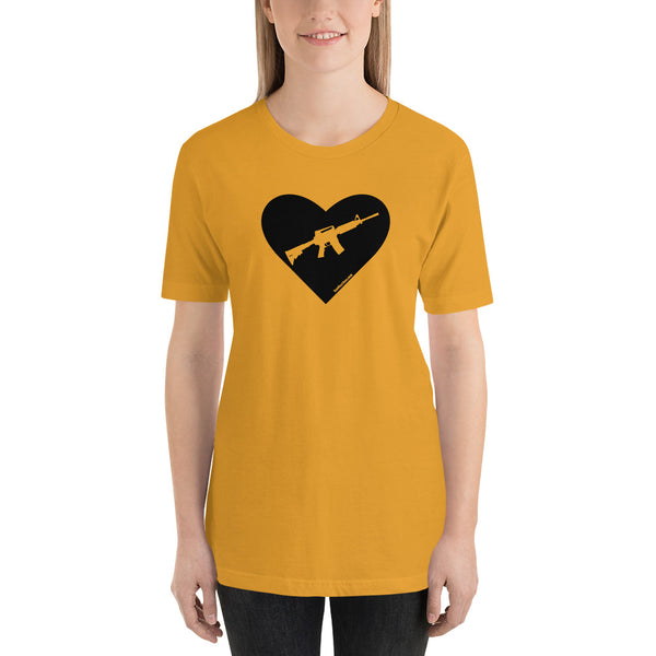 AR On My Heart - Black - Short-Sleeve Unisex T-Shirt