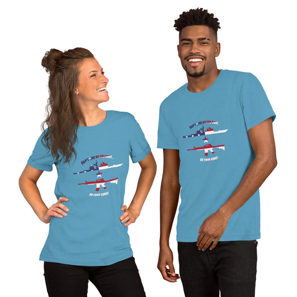 Don't Give Up The Ship Or Your Guns - Flag Print Tee