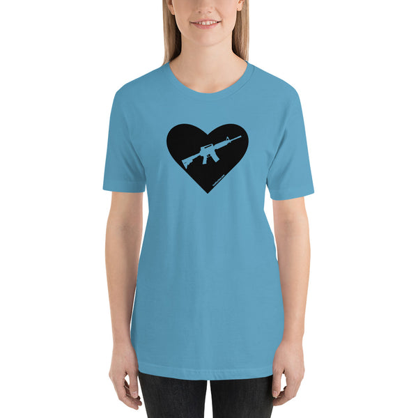 AR On My Heart - Black - Short-Sleeve Unisex T-Shirt