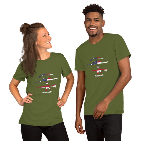 Don't Give Up The Ship Or Your Guns - Flag Print Tee