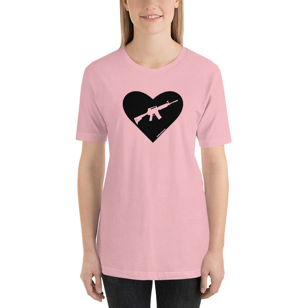 AR On My Heart - Black - Short-Sleeve Unisex T-Shirt