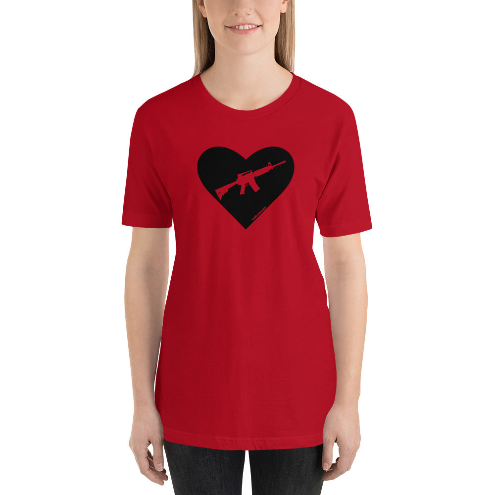 AR On My Heart - Black - Short-Sleeve Unisex T-Shirt