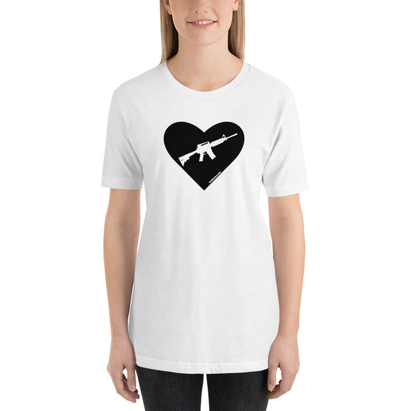 AR On My Heart - Black - Short-Sleeve Unisex T-Shirt